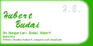 hubert budai business card